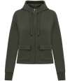NS409 Native Spirit Ladies Full Zip Hooded Sweatshirt organic khaki colour image